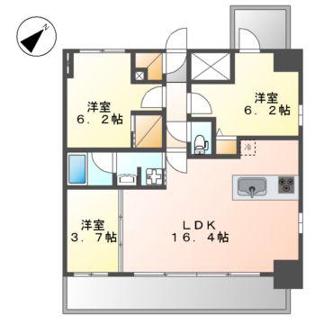S-RESIDENCE名古屋菊井ALINE(3LDK/14階)の間取り写真