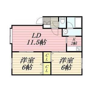 OZ・I(2LDK/2階)の間取り写真