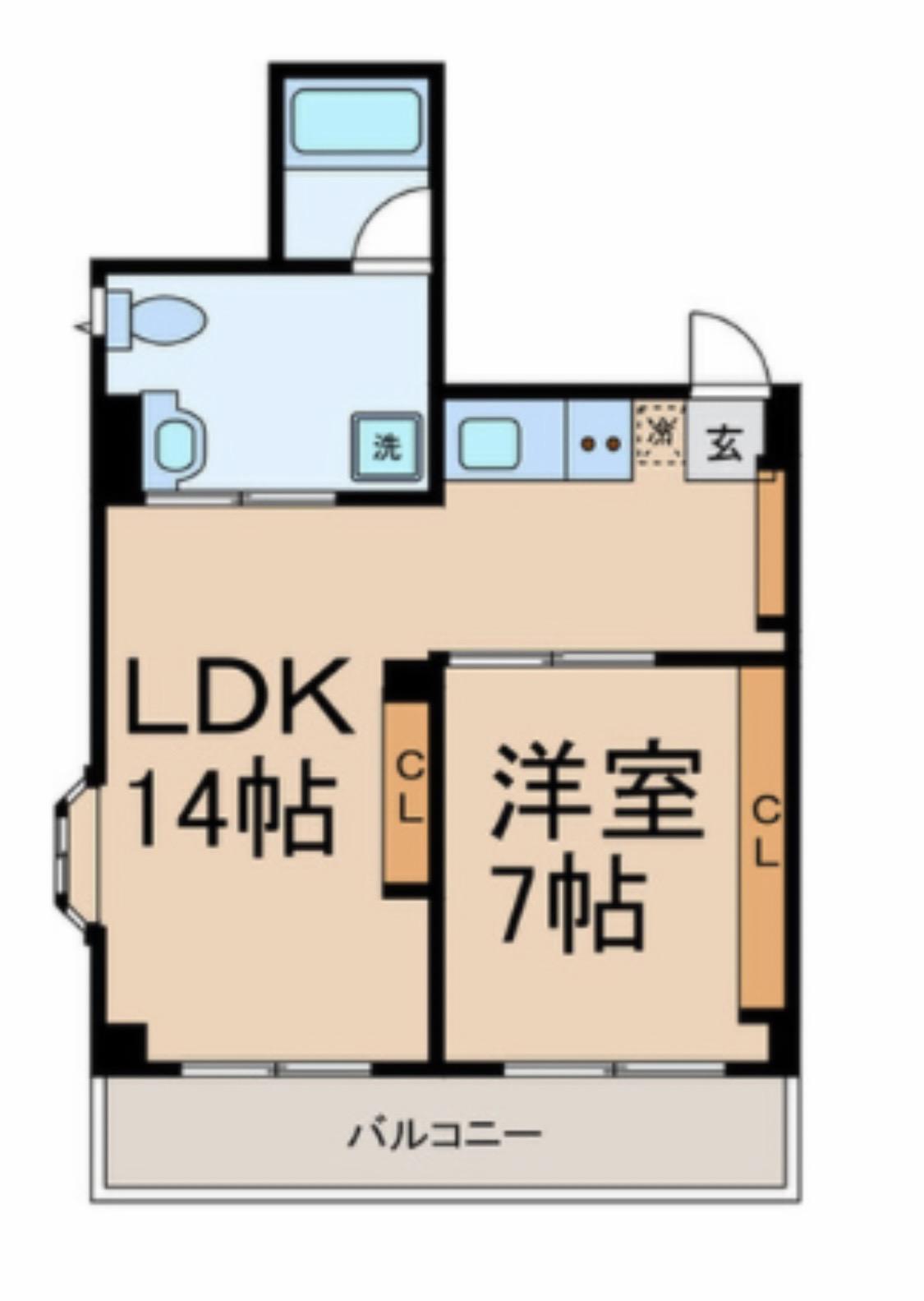 ミキハウス(1LDK/3階)の間取り写真