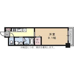 GRANDVRIOFUKIAGE(1K/6階)の間取り写真