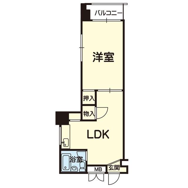 シルバーパレス85(1DK/3階)の間取り写真