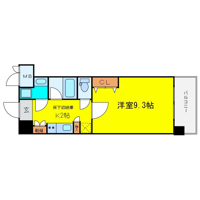 ノース VILLAGE BIRTH PLACE(1K/5階)の間取り写真