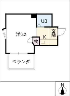 プレアール名古屋原(1K/5階)の間取り写真