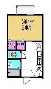 プランドール壱番館(1K/1階)の間取り写真
