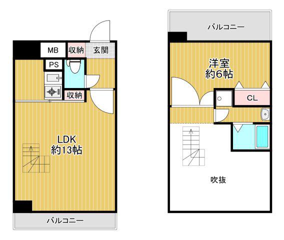 FLOURISH(1K/8階)の間取り写真