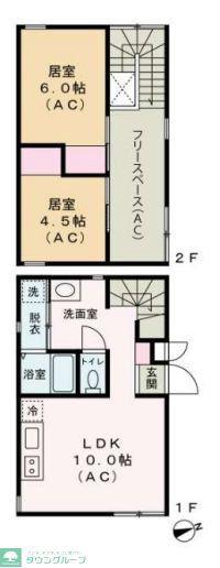 HAYASHI ACT.4(1SLDK/2階)の間取り写真