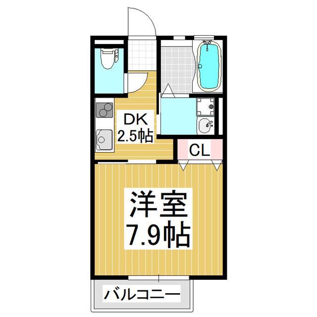 CLIMB(1K/2階)の間取り写真