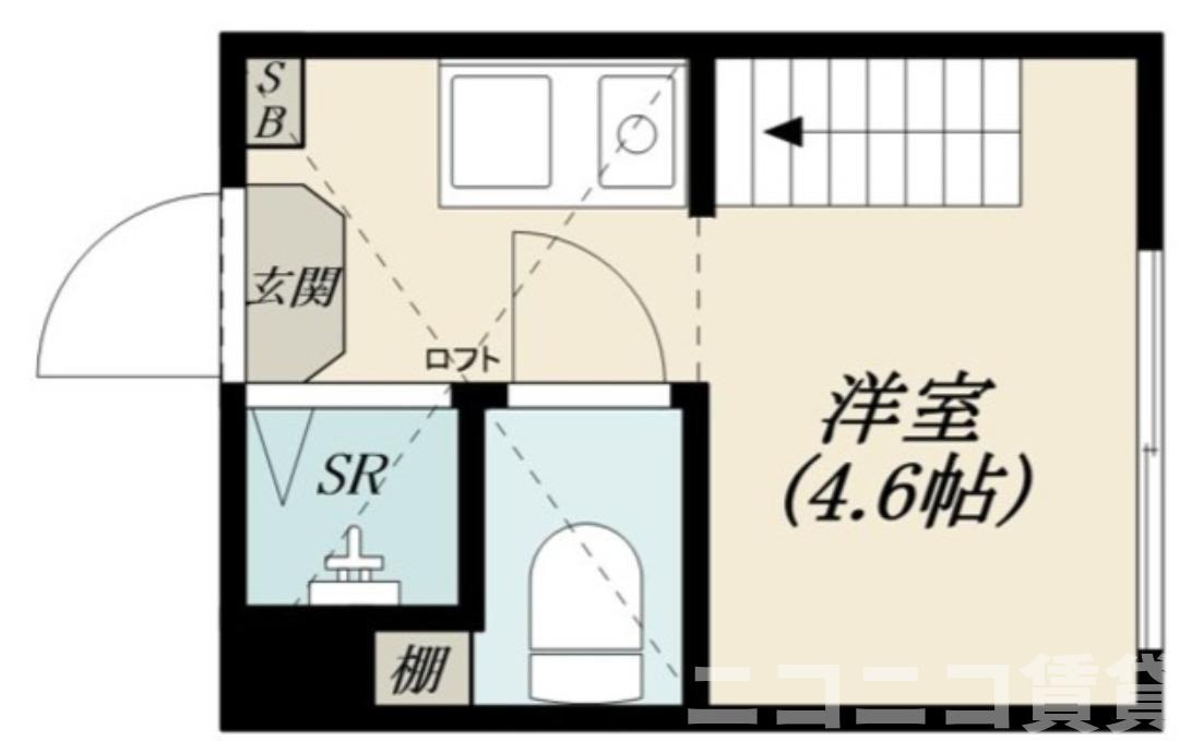 ハーモニーテラス西落合II(ワンルーム/1階)の間取り写真