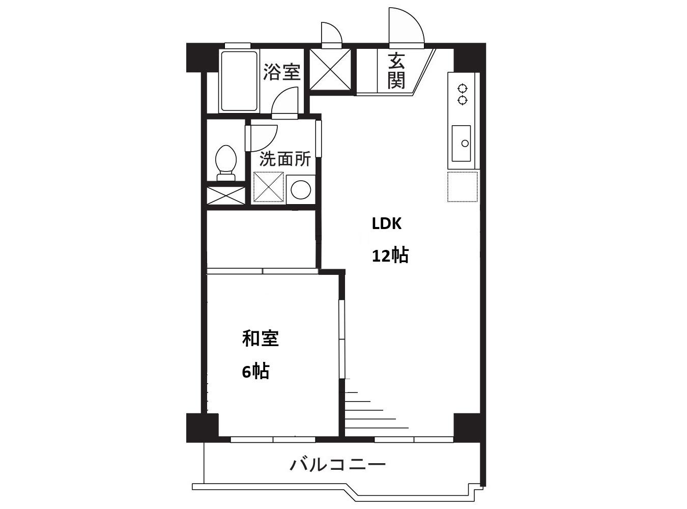 コテージ梶ヶ谷(1LDK/2階)の間取り写真