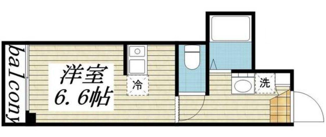 ベネボレンス千早(ワンルーム/2階)の間取り写真