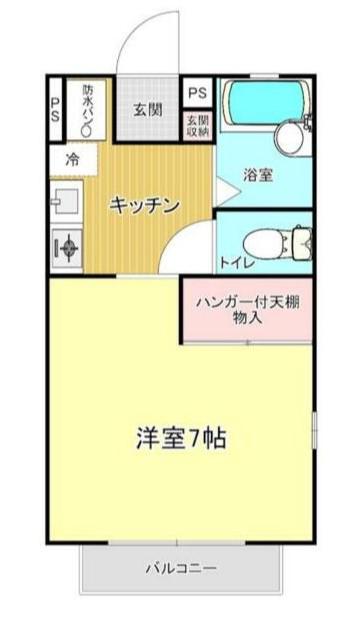 サニービラ戸塚(1K/2階)の間取り写真