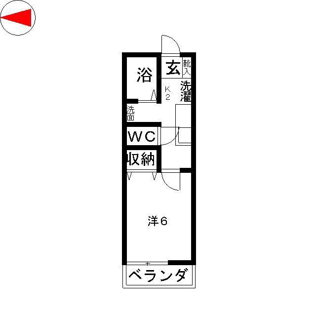 SAHEYIII(1K/1階)の間取り写真