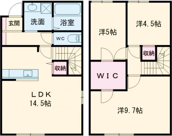 メゾンド鈴鹿(3LDK/1階)の間取り写真