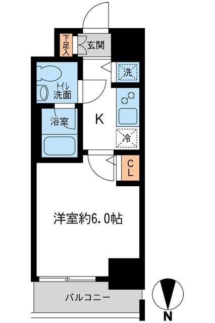 KDXレジデンス大島(1K/2階)の間取り写真