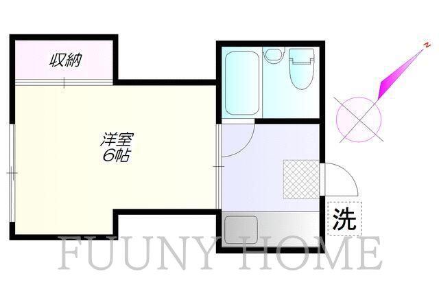 FLAT21(1K/2階)の間取り写真