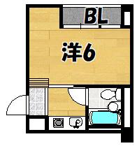グレース(1K/2階)の間取り写真