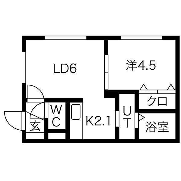 レガートサーラ(1LDK/3階)の間取り写真