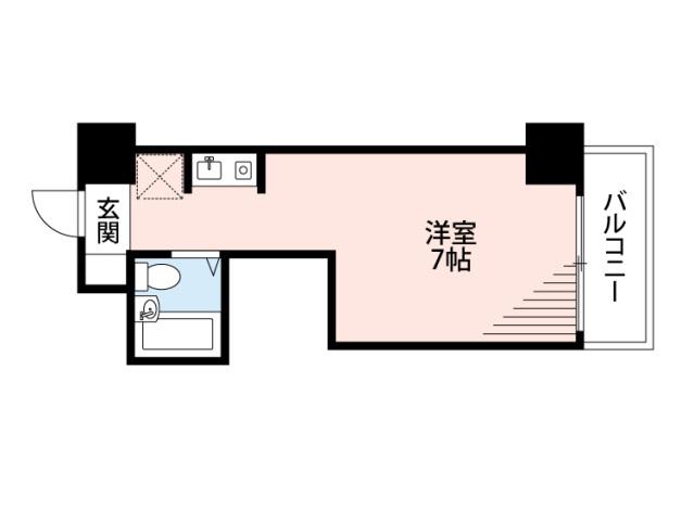 ロイヤルパレス東観音(ワンルーム/4階)の間取り写真