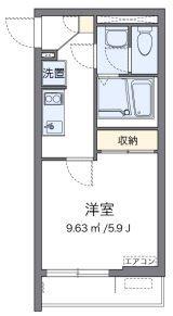 クレイノともす 56193(1K/1階)の間取り写真