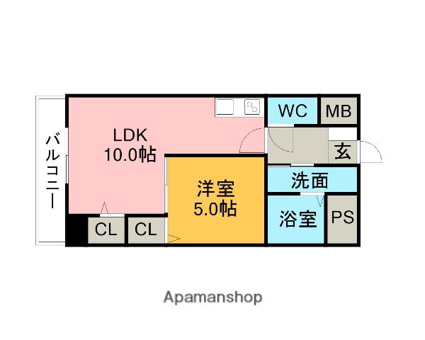 コンフォート刈谷東陽町(1LDK/2階)の間取り写真