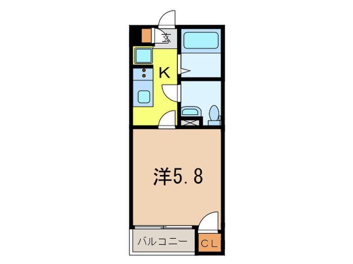サンパレス王子(1K/1階)の間取り写真