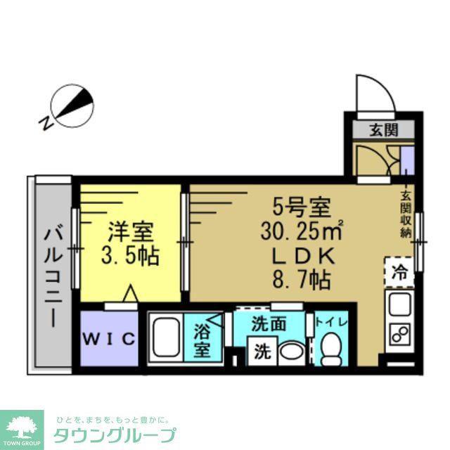 AJ稲毛(1LDK/1階)の間取り写真