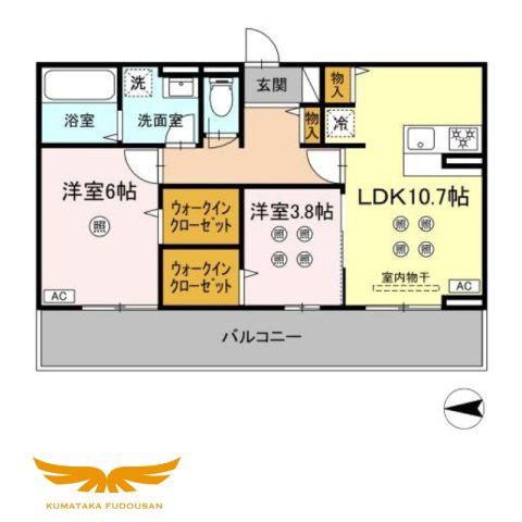 ETOILE・BRIGHT(2LDK/2階)の間取り写真