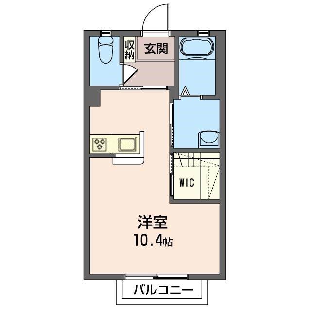 サニーコートM(ワンルーム/2階)の間取り写真