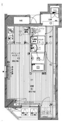 メインステージ浅草橋II(1DK/8階)の間取り写真