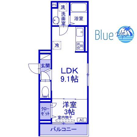 D PAINA 新羽町II(1LDK/3階)の間取り写真