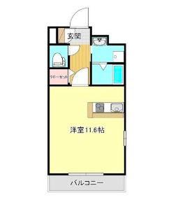 リファレンス大手町(ワンルーム/11階)の間取り写真
