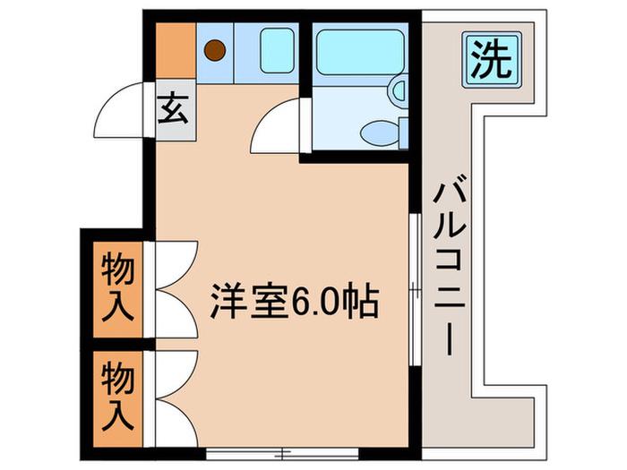 鳴鳳大廈(ワンルーム/4階)の間取り写真