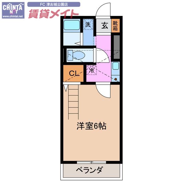 VICTORIA HOUSE 千里(1K/1階)の間取り写真