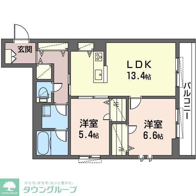 ミオストラーデ(2LDK/3階)の間取り写真