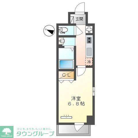 アナベル横濱大通公園(1K/2階)の間取り写真