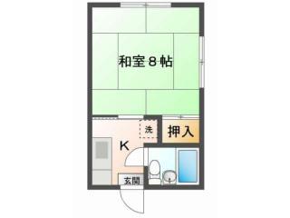 ハイツ柏崎(1K/2階)の間取り写真