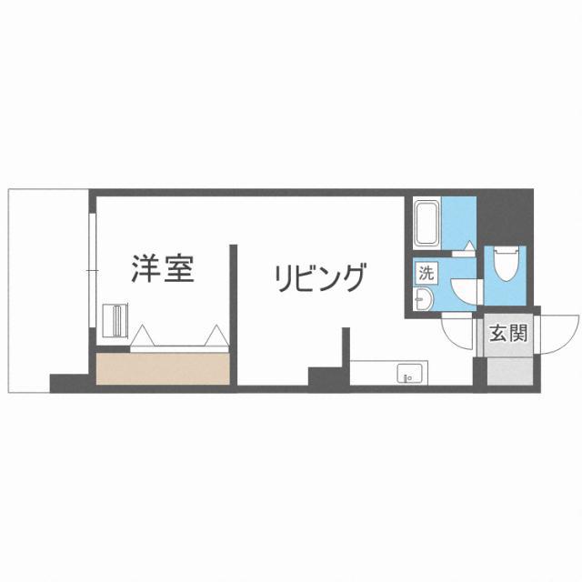サムティタワーN26(1LDK/4階)の間取り写真
