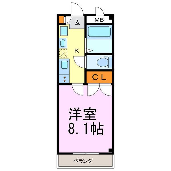 セフィラ・D(1K/2階)の間取り写真