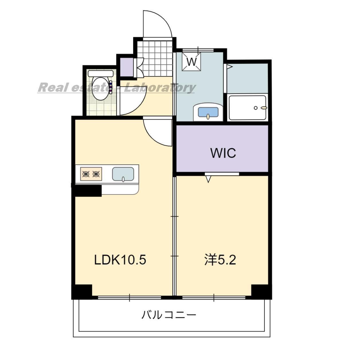 エムズ ウエスト タワー (1LDK/7階)の間取り写真