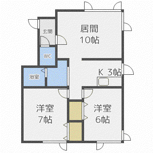 WING51(2LDK/2階)の間取り写真