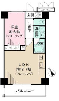 ニューハイム上板橋(1LDK/8階)の間取り写真