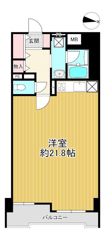 デュオリスタ錦糸町(ワンルーム/11階)の間取り写真