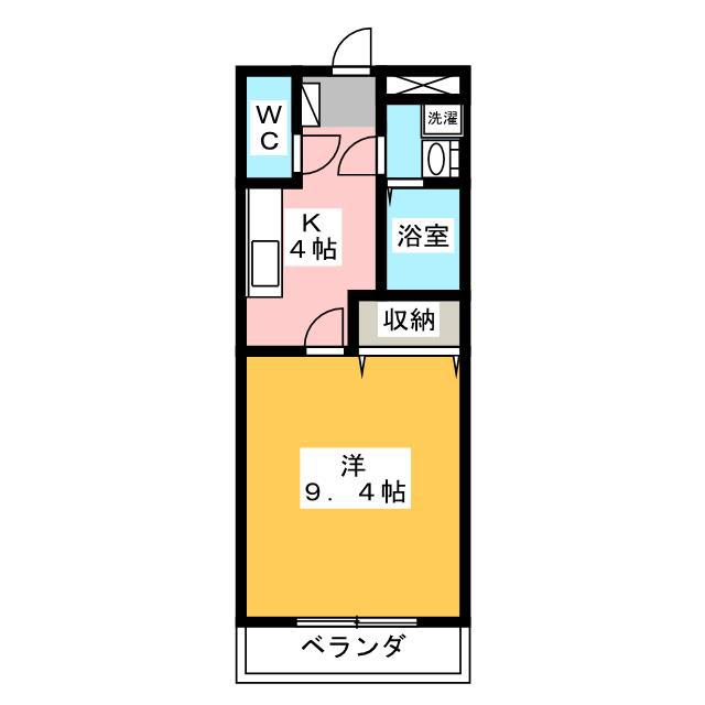 エル・シャトレーン(1K/2階)の間取り写真