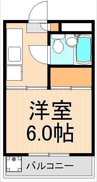エクセルオグラ(1K/2階)の間取り写真
