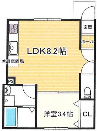 リープラスたつの大道(1LDK/1階)の間取り写真