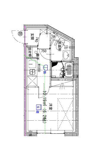 ベルシードステアー新中野(1K/1階)の間取り写真