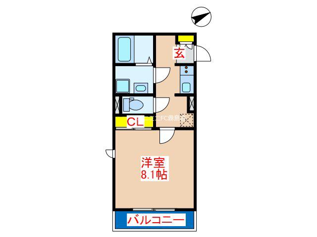 ヴィーナス25(1K/2階)の間取り写真