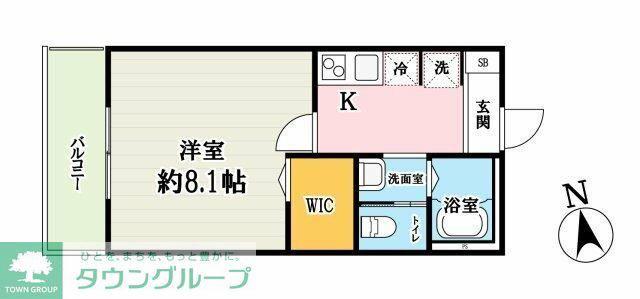 キャメル南流山9A(1K/3階)の間取り写真