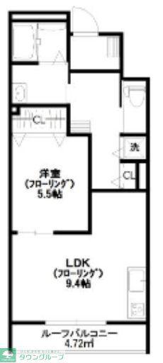 グランコート(1LDK/3階)の間取り写真
