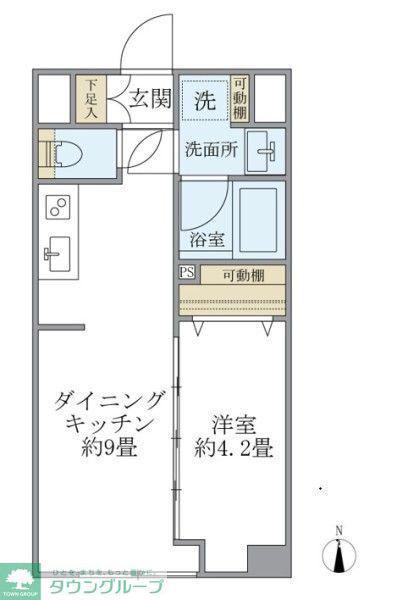 ISM中野坂上(1LDK/5階)の間取り写真